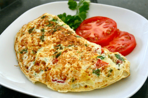 Otlu Peynirli Omlet / Cheese Omlette With Herbs